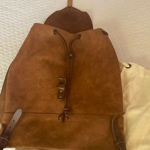 Leather backpack